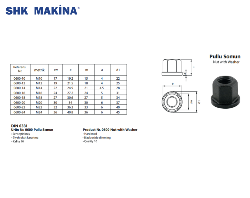 Pullu Somun / Nut with Washer